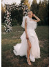 One Shoulder Ivory Tulle Fairy Wedding Dress One Shoulder Ivory Tulle Fairy Wedding Dress